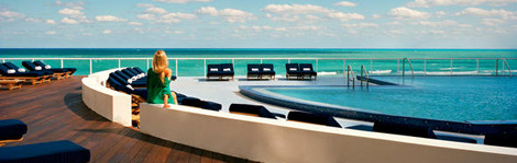 This glittering incarnation of the NYC hot spot boasts the most stunning rooftop pool in town