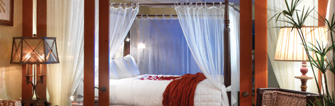 Romantic digs encourage couples to linger in bed till noon
